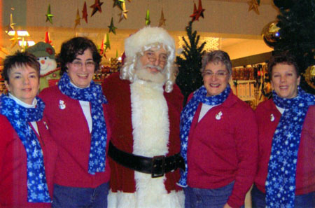 Santa at Adams took tiome out of his busy schedule to pose with us!